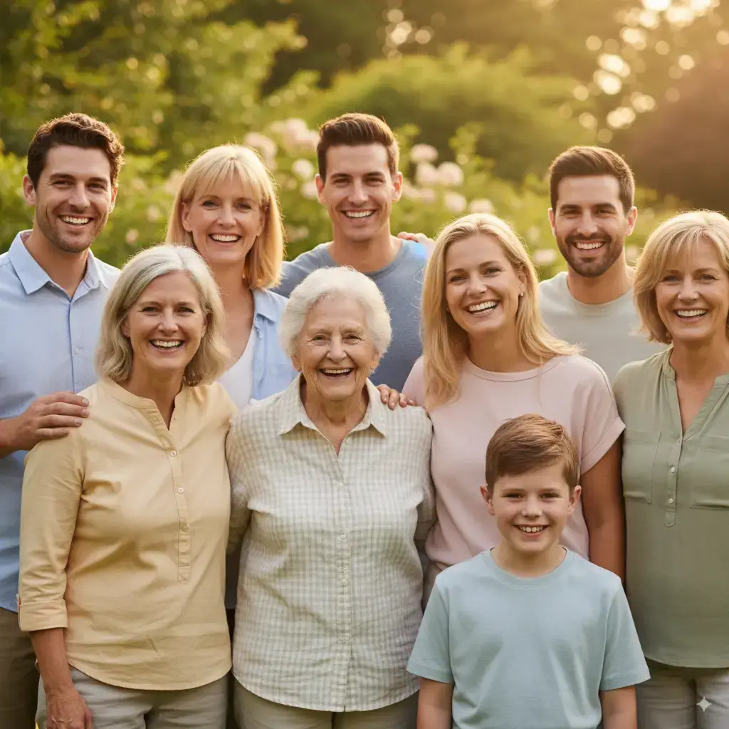 Group of people smiling together, representing community participation in NDIS disability support services in Perth.