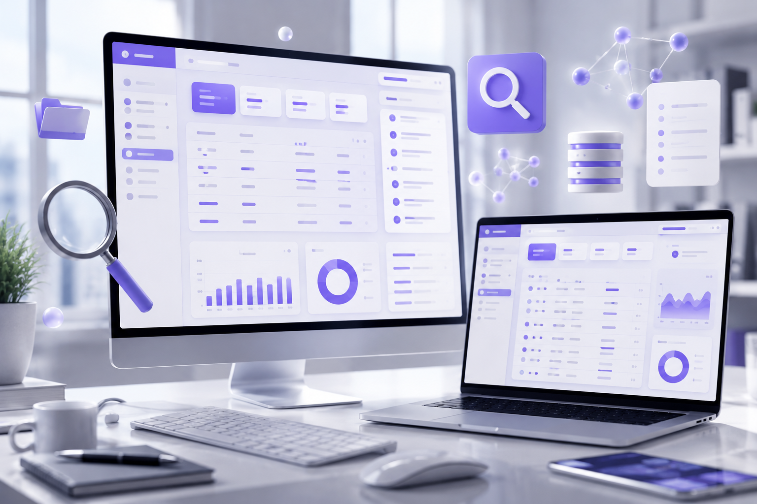 Digital interface showcasing NDIS disability support services, highlighting data for supported independent living and community participation.